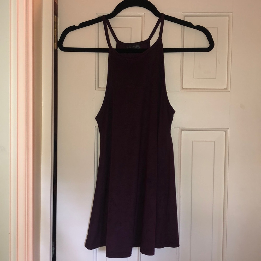Purple Suede Haltertop
